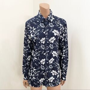 NEW Ted Baker blue floral buttons dress shirt S
